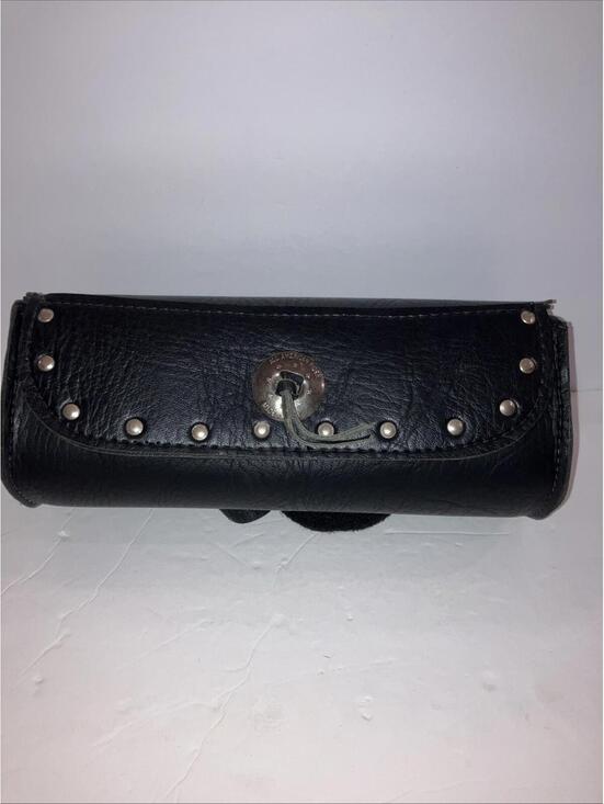 Other - VTG All American Rider Black Leather Motorcycle Tool Roll Fork Bag Saddlebag USA